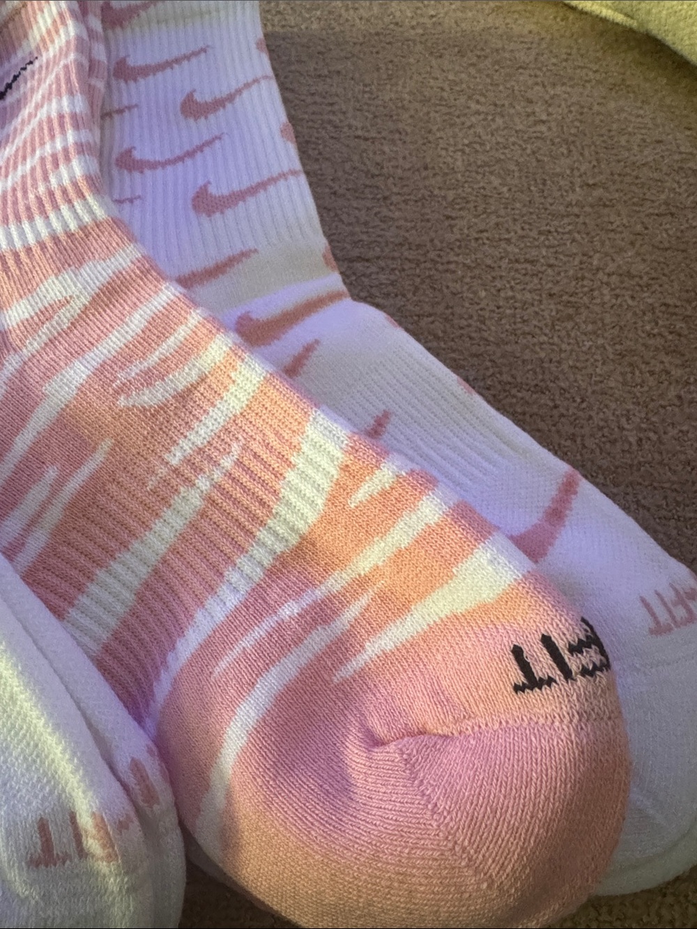 Nike White & Pink Crew Socks - 3 Pack - Picture 5 of 5